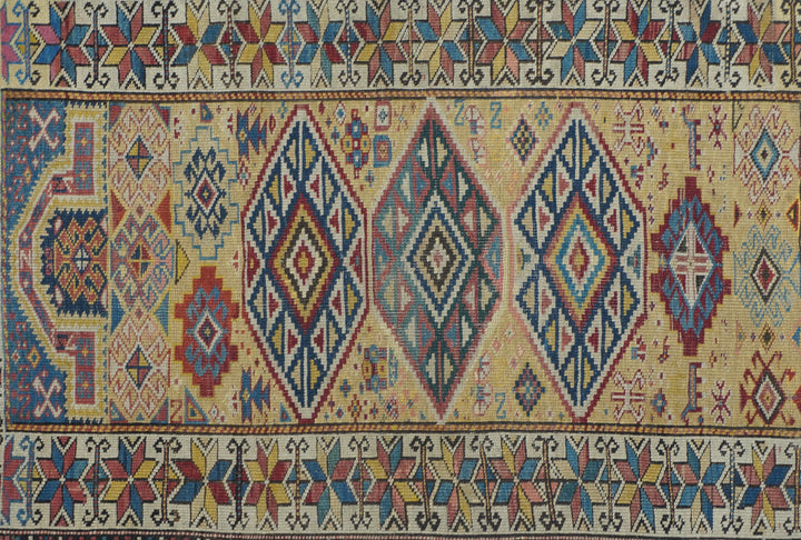 Antique Kuba Rug 3'2'' x 4'9''