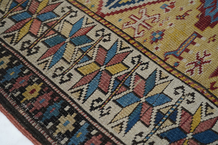 Antique Kuba Rug 3'2'' x 4'9''