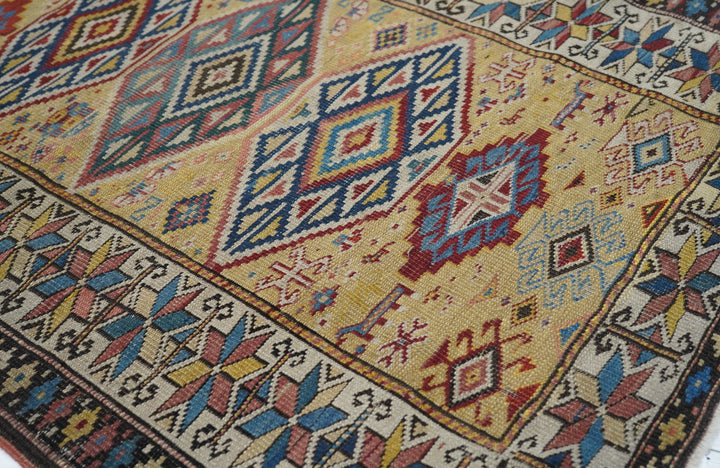 Antique Kuba Rug 3'2'' x 4'9''