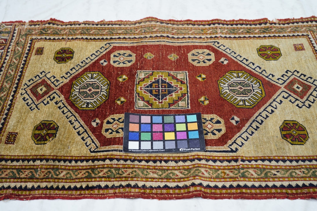 Antique Turkish Anatolian Rug 1'9'' x 2'10''