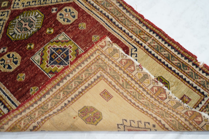 Antique Turkish Anatolian Rug 1'9'' x 2'10''