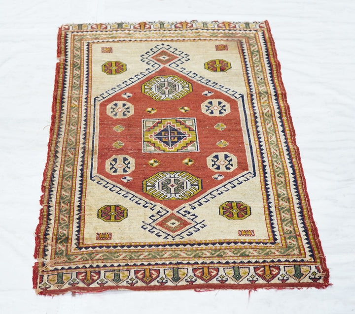 Antique Turkish Anatolian Rug 1'9'' x 2'10''