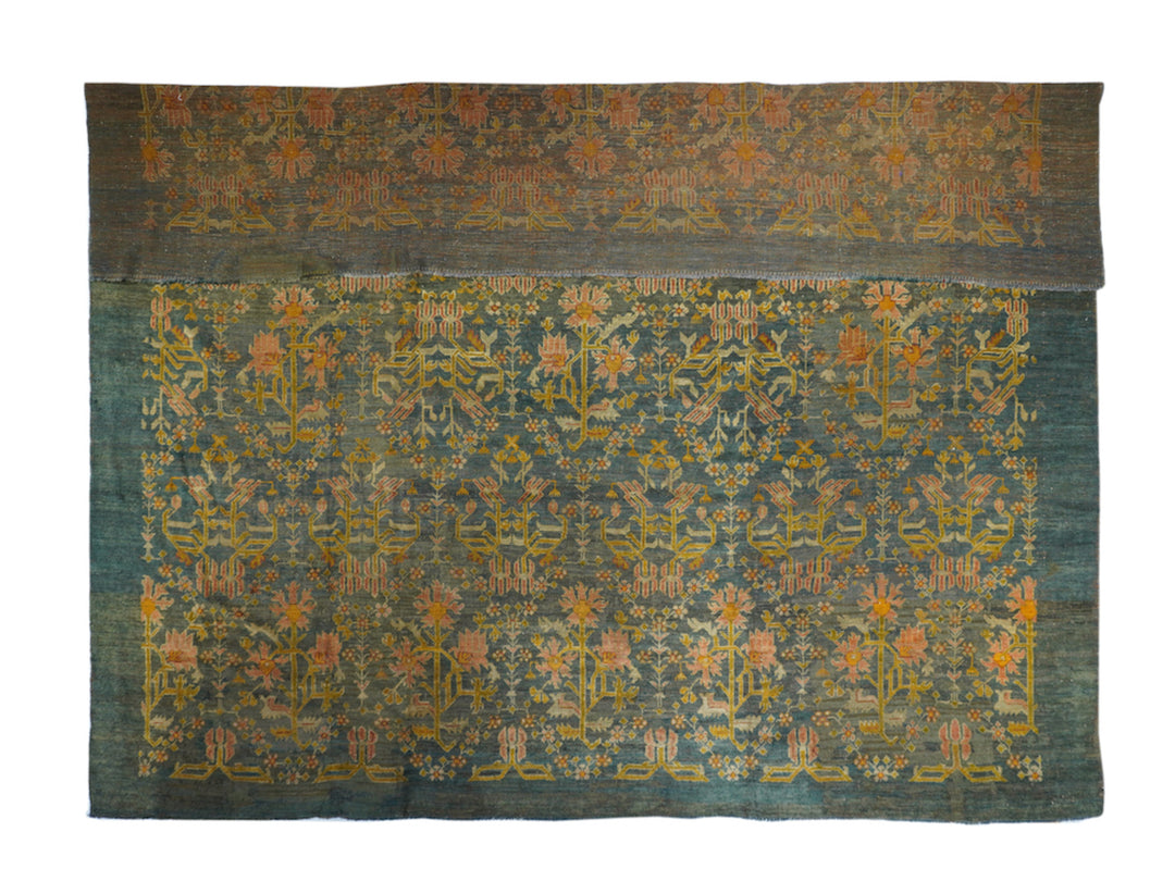 Antique Oushak Turkish Rug 12'8'' x 13'4''