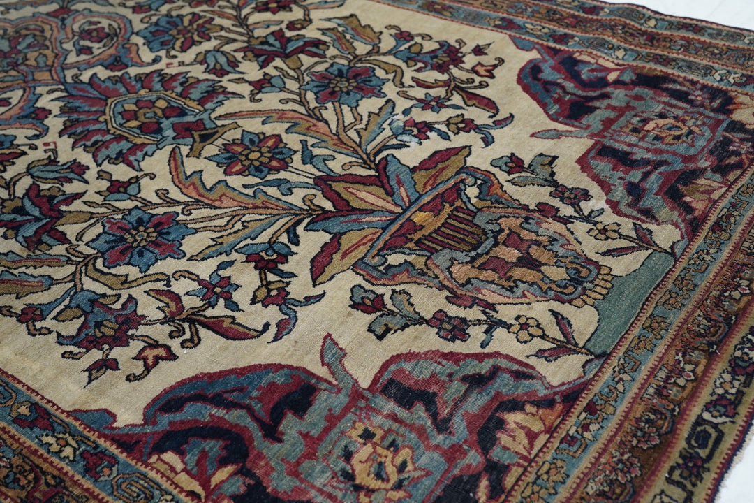 Antique Lavar Kerman Rug 3'10'' x 6'2''