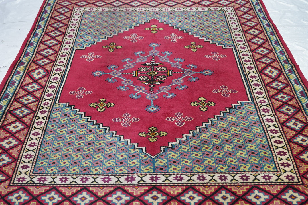 Vintage Moroccan Rug 6'5'' x 8'10''