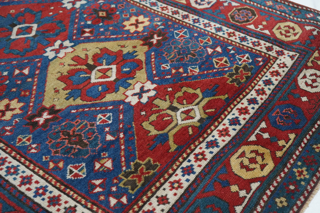 Antique Kazak Rug 4'2'' x 8'0"