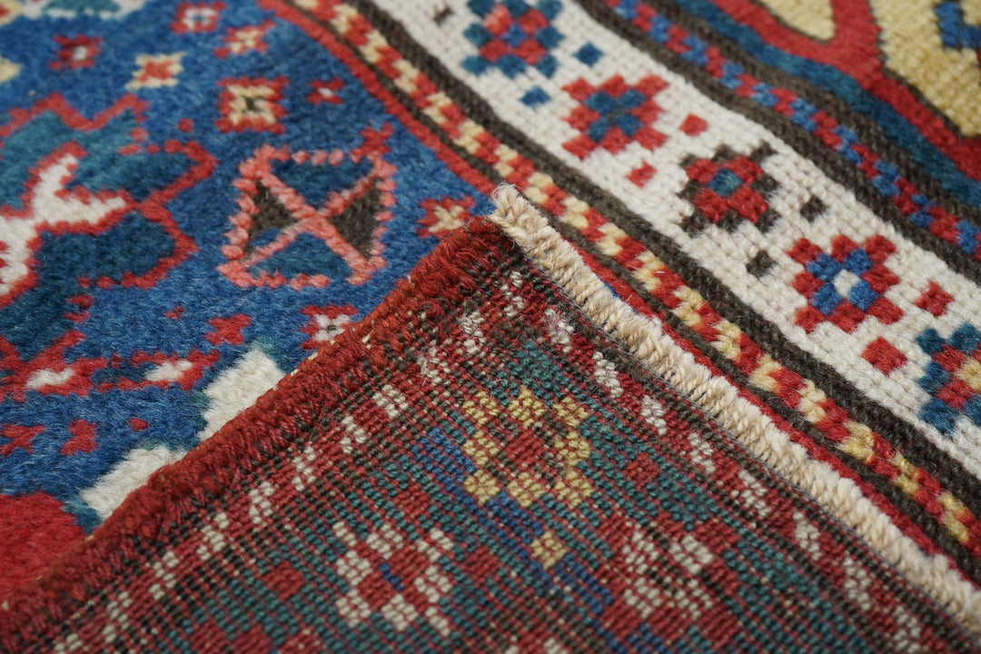 Antique Kazak Rug 4'2'' x 8'0"