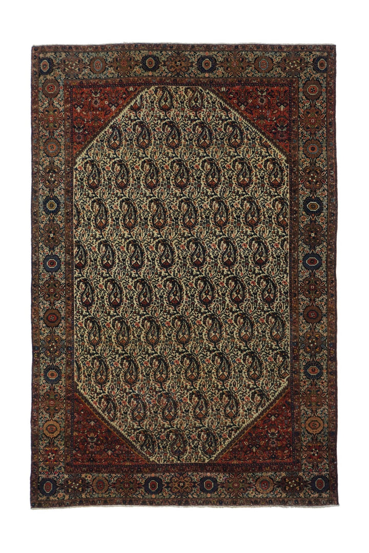 Antique Farahan Sarouk Rug 4'3'' x 6'5''