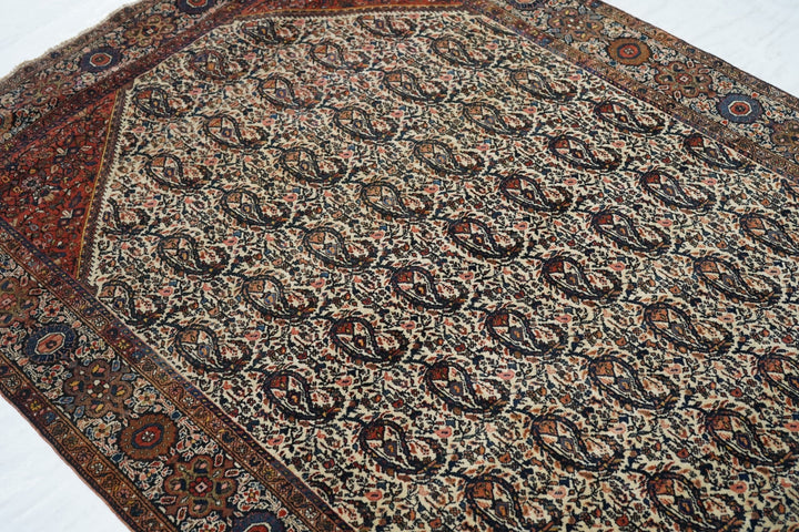 Antique Farahan Sarouk Rug 4'3'' x 6'5''