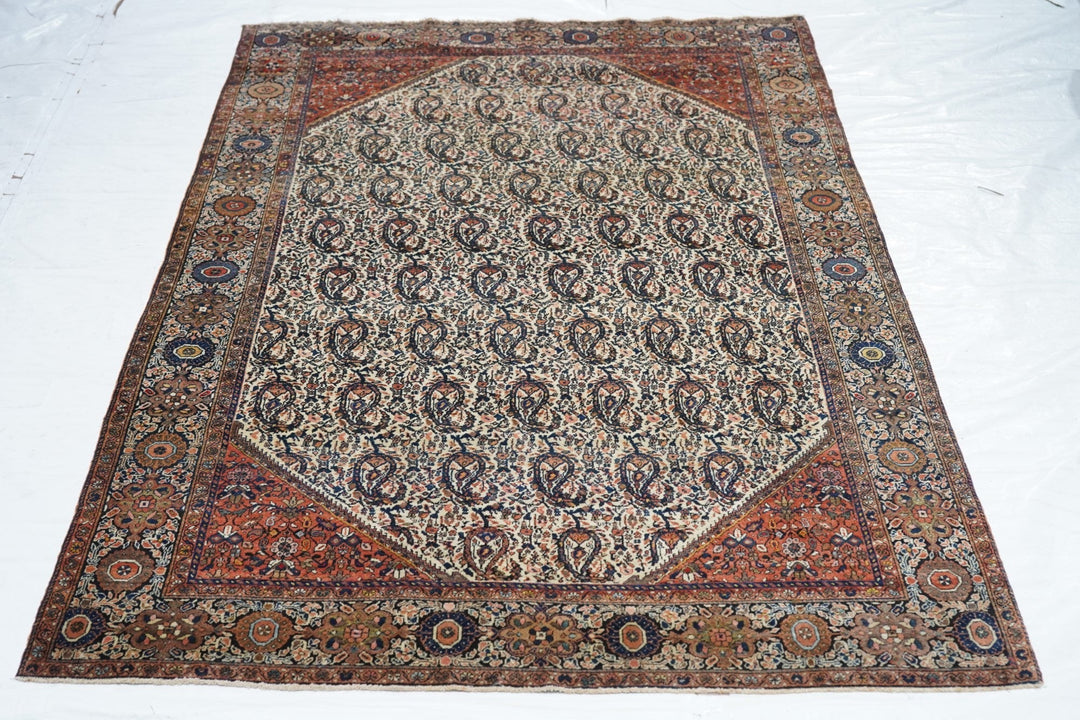 Antique Farahan Sarouk Rug 4'3'' x 6'5''