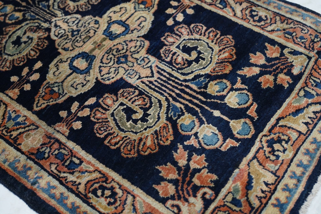 Antique Mohajeran Sarouk Rug 1'9'' x 2'5''