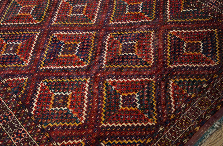 Antique Caucasian Yamud Rug 5'4'' x 15'6''