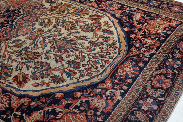 Antique Farahan Sarouk Rug 4'4'' x 6'7''