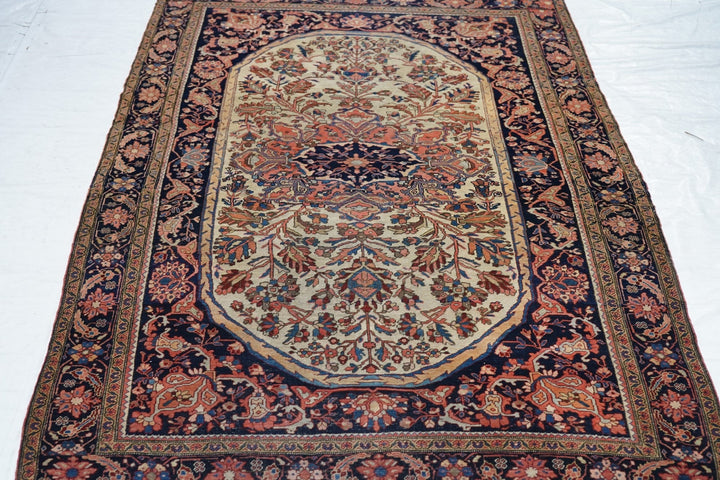 Antique Farahan Sarouk Rug 4'4'' x 6'7''