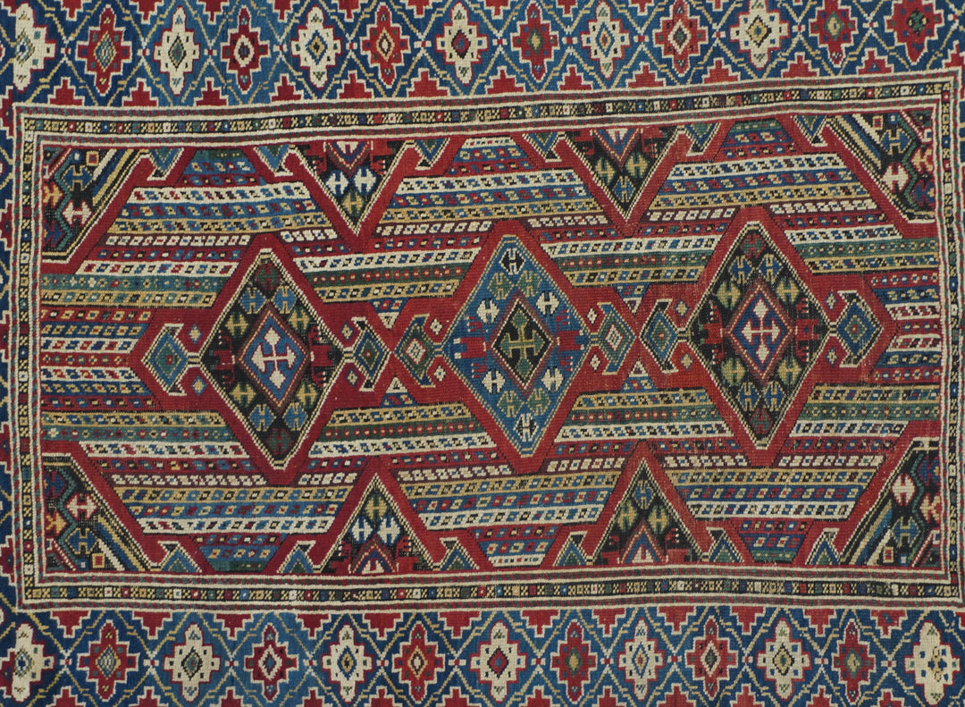 Antique Kuba Rug 3'3'' x 4'6''