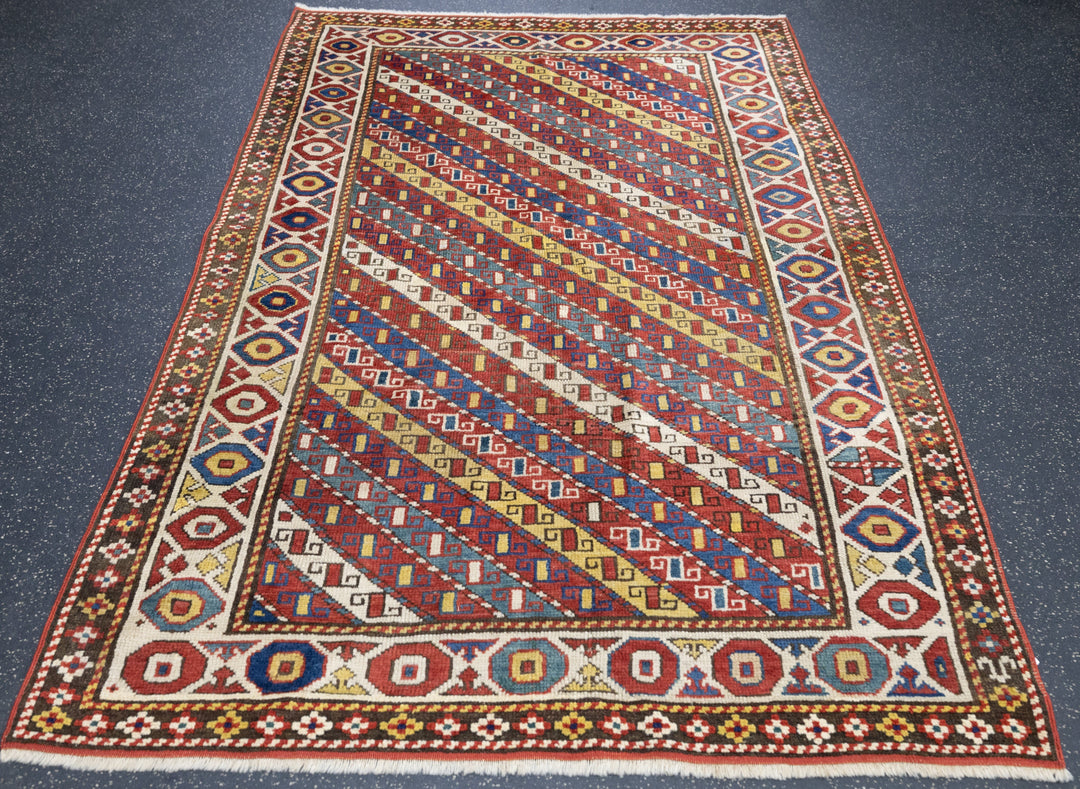 Antique Ganje Kazak Rug 3'11'' x 5'11''