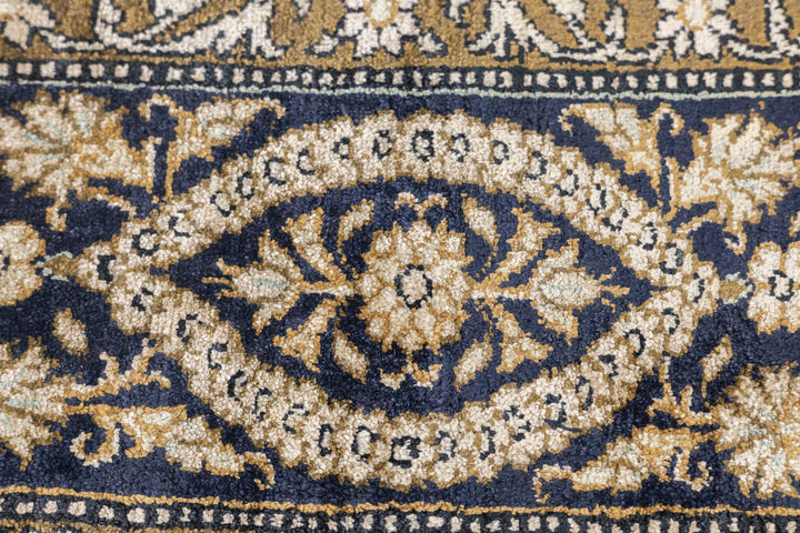 Extremely Fine Silk Persian Qum Rug 4'7'' x 7'1''