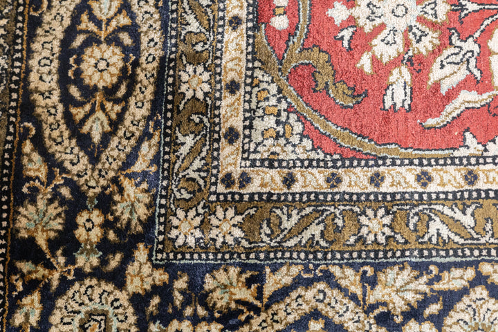 Extremely Fine Silk Persian Qum Rug 4'7'' x 7'1''