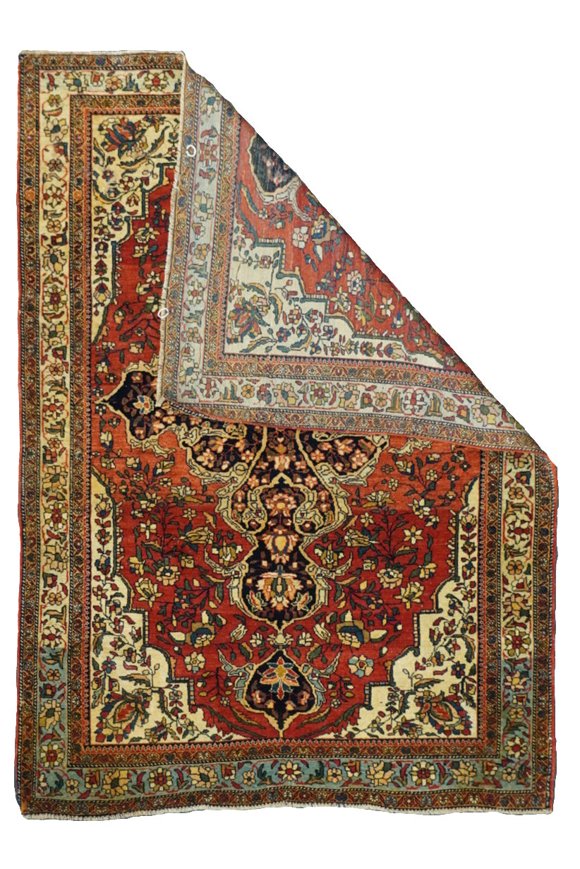 Antique Farahan Sarouk Rug 3'8'' x 5'2''