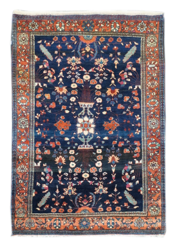 Antique Mohajeran Sarouk Rug 3'9'' x 4'11''