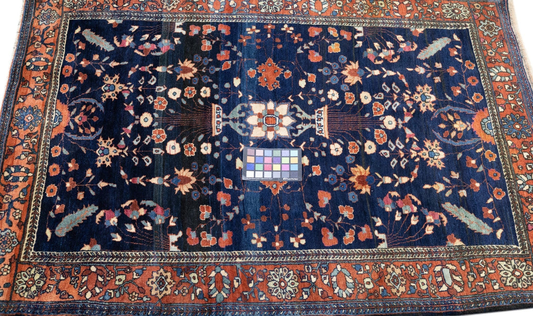 Antique Mohajeran Sarouk Rug 3'9'' x 4'11''