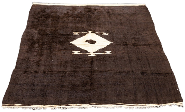 Vintage Moroccan Cowhide Rug 4'8'' x 5'7''