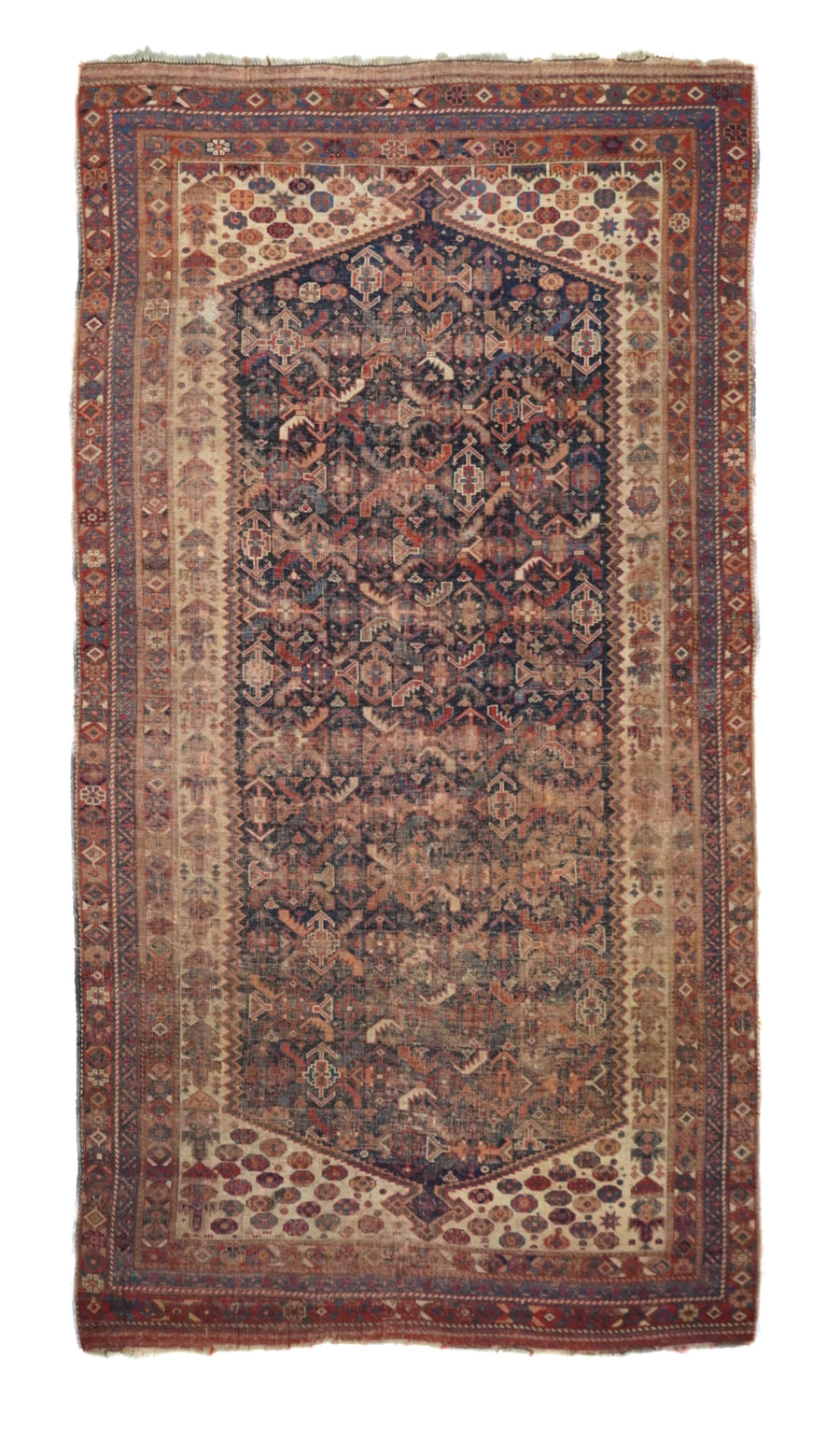 Antique Persian Qashqai 4'6'' x 8'4''
