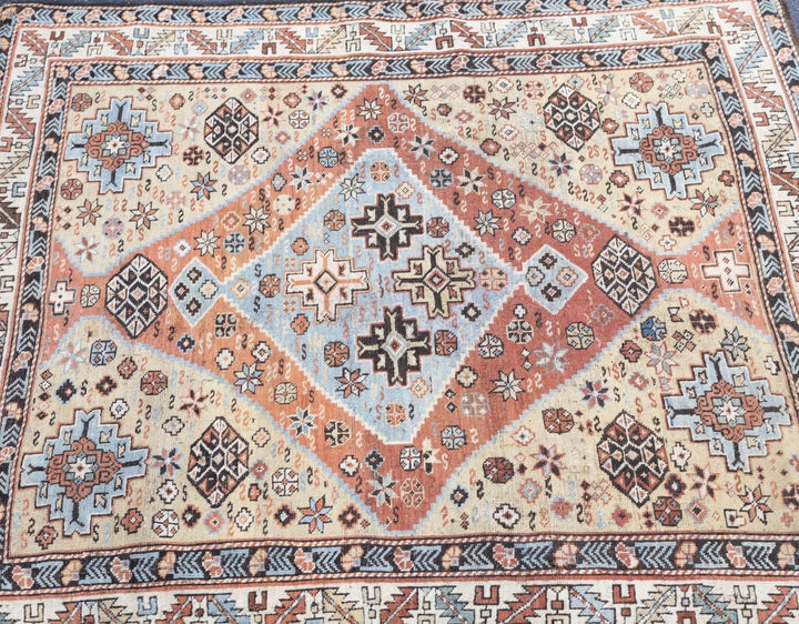 Antique Shirvan Rug 4'0" x 4'5''