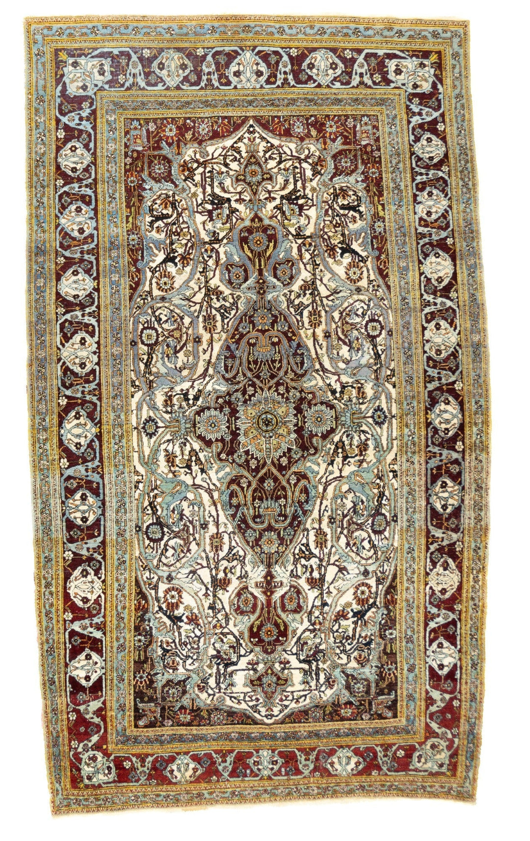 Antique Mohtasham Kashan Rug 4'9'' x 8'1''