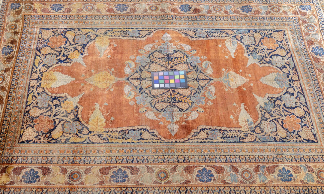 Fine Antique Persian Silk Heriz Rug 3'9'' x 5'3''