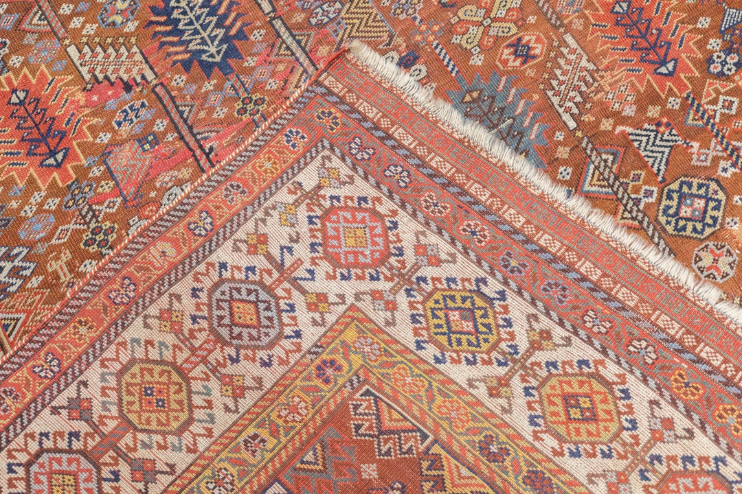 Antique Qashqai Shekarlou Rug 5'8'' x 7'7''