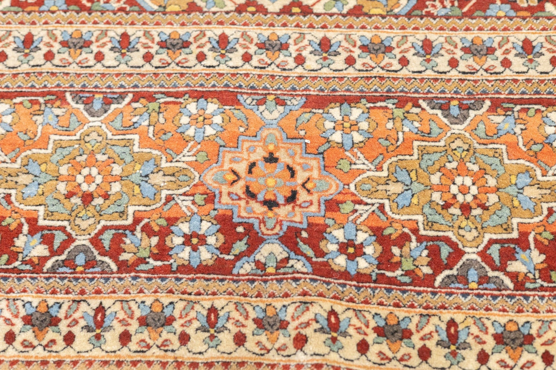 Antique Mohtasham Kashan Rug 4'5'' x 7'3''