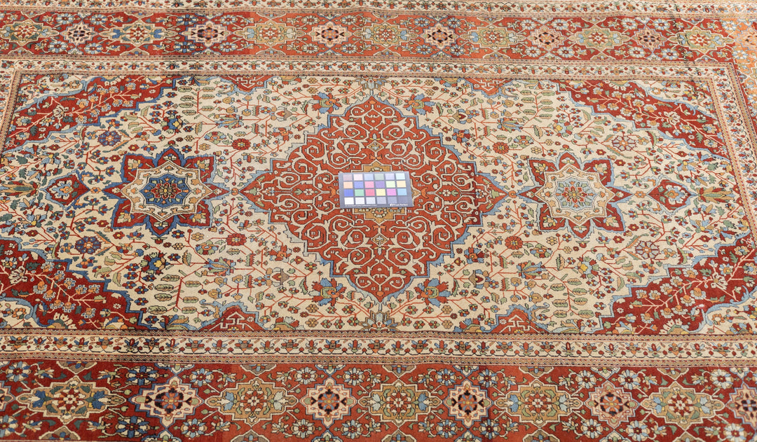 Antique Mohtasham Kashan Rug 4'5'' x 7'3''