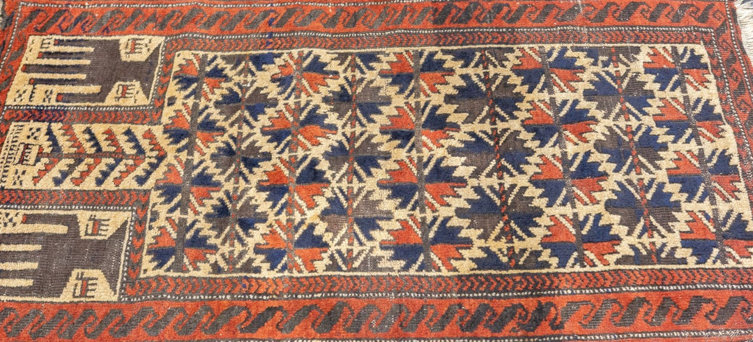 Antique Balouch Rug 2'3'' x 2'11''