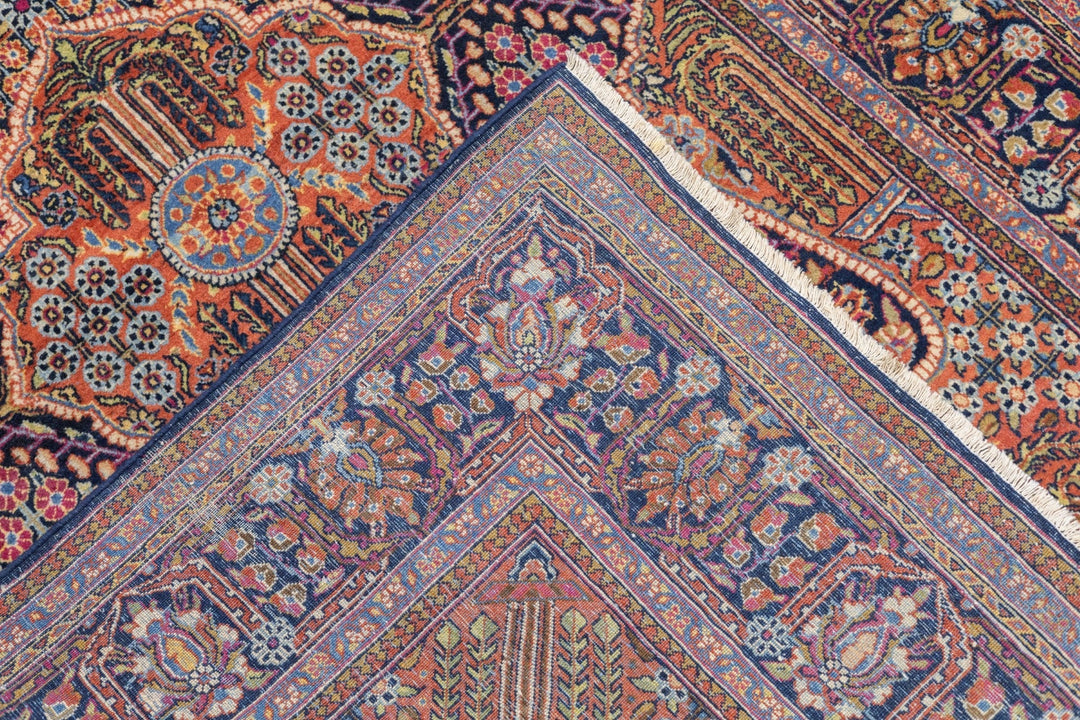 Antique Dabir Kashan Rug 4'5'' x 6'10''