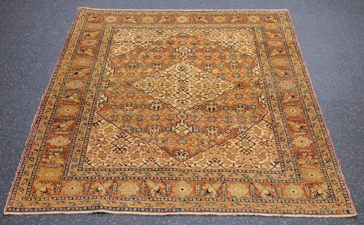 Antique Haji Jalili Tabriz Rug 4'2'' x 5'6''