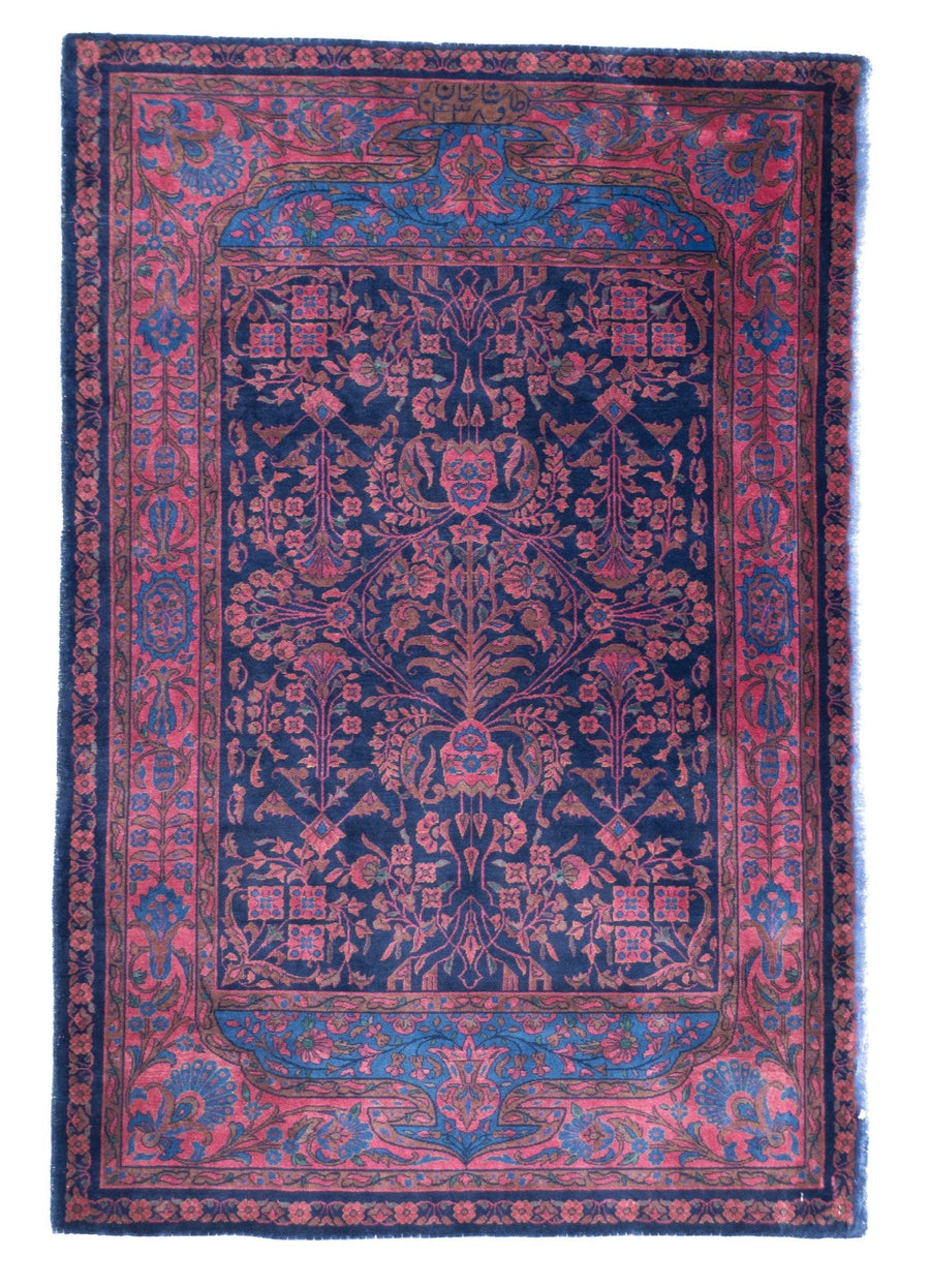 Antique Machester Kashan Rug 3'4'' x 5'