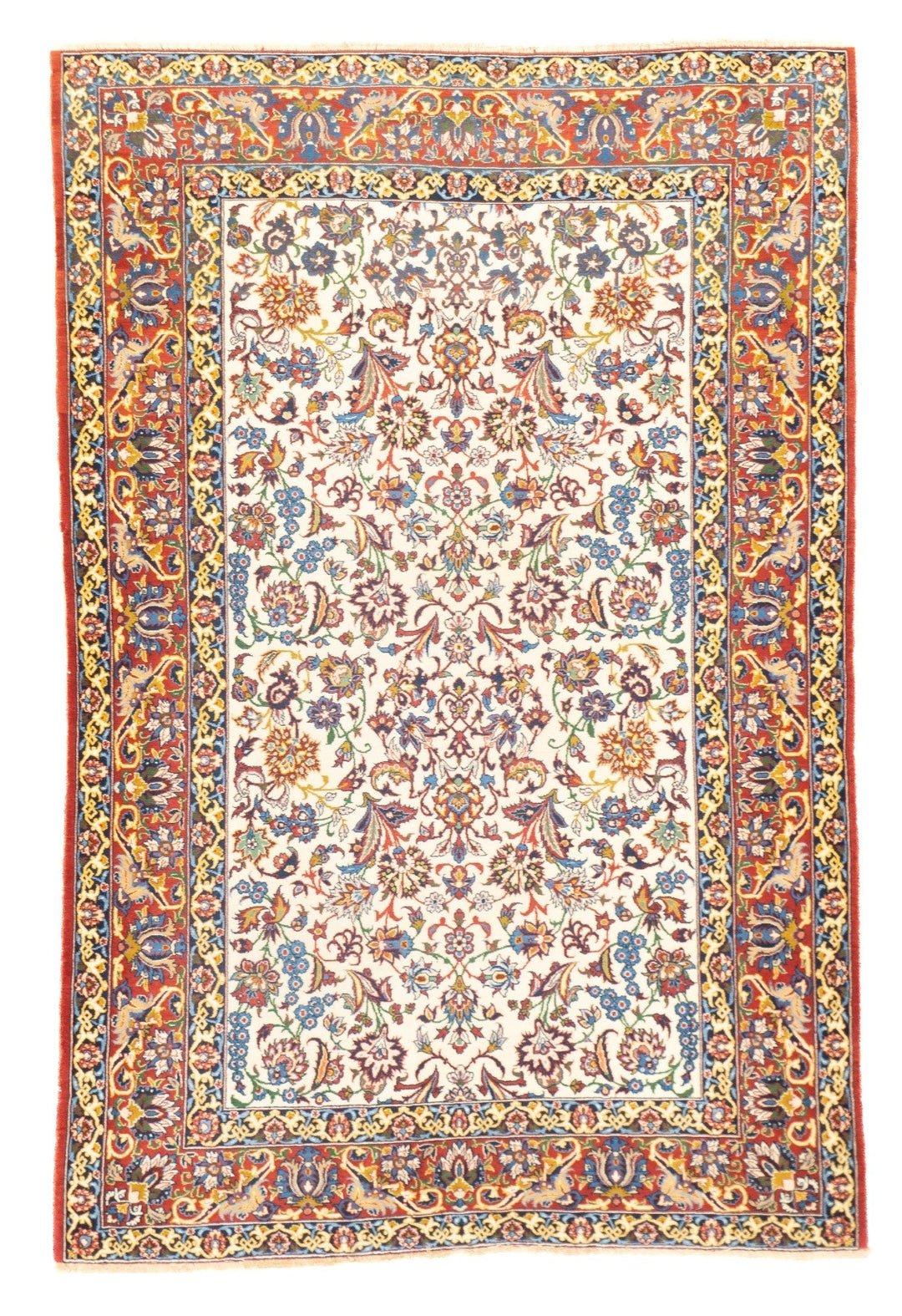 Antique Isfahan Rug 3'5'' x 5'2''