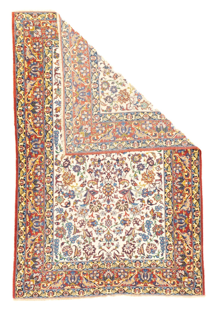 Antique Isfahan Rug 3'5'' x 5'2''