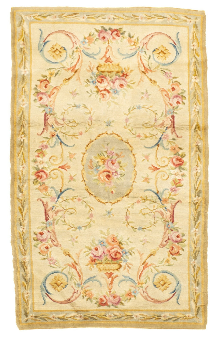 Antique French Aubusson Rug 3'1'' x 5'3''