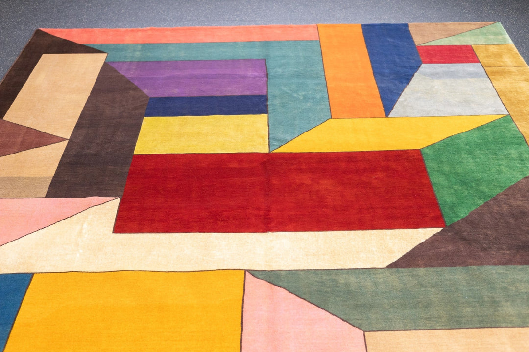 French Art Deco Rug 8'4'' x 8'4''