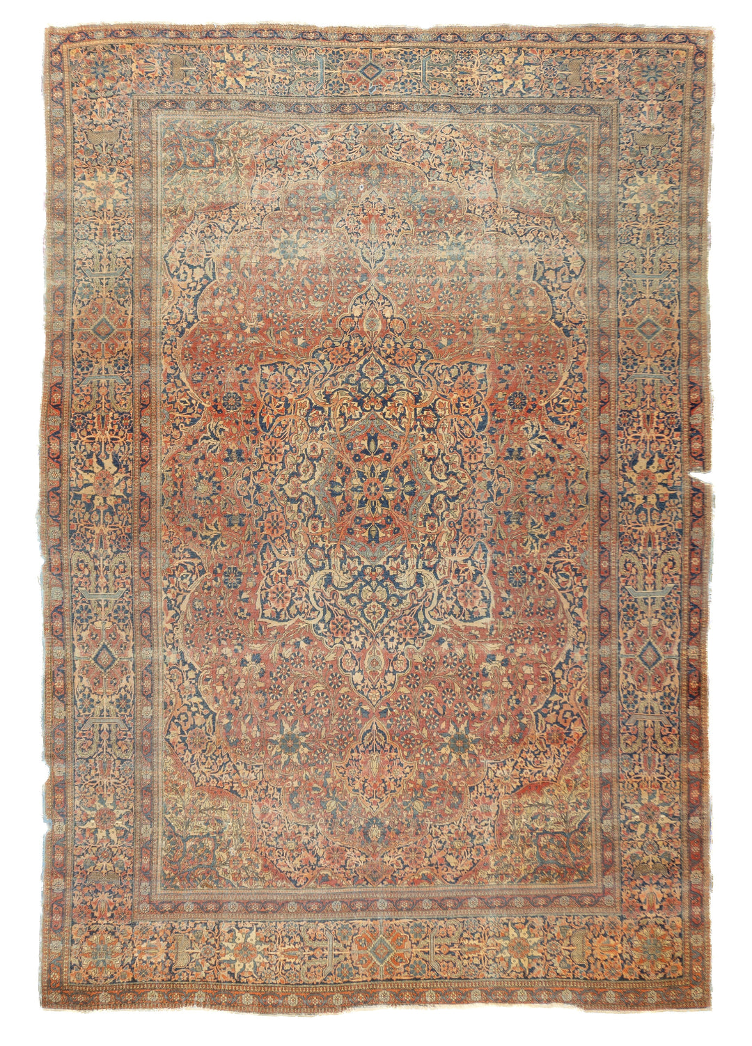 Antique Mohtasham Kashan Rug 7'5'' x 10'9''