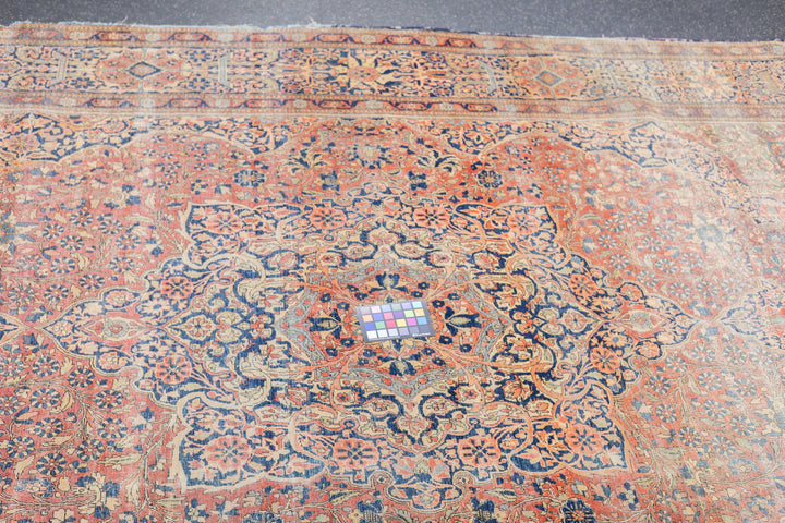 Antique Mohtasham Kashan Rug 7'5'' x 10'9''