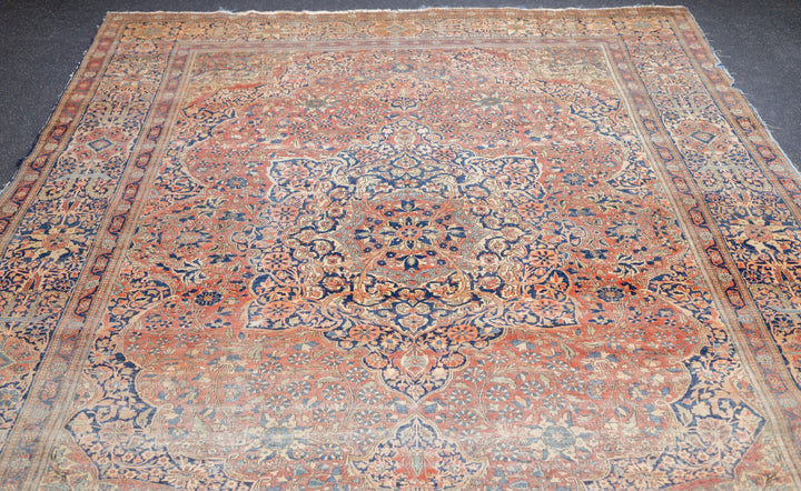 Antique Mohtasham Kashan Rug 7'5'' x 10'9''