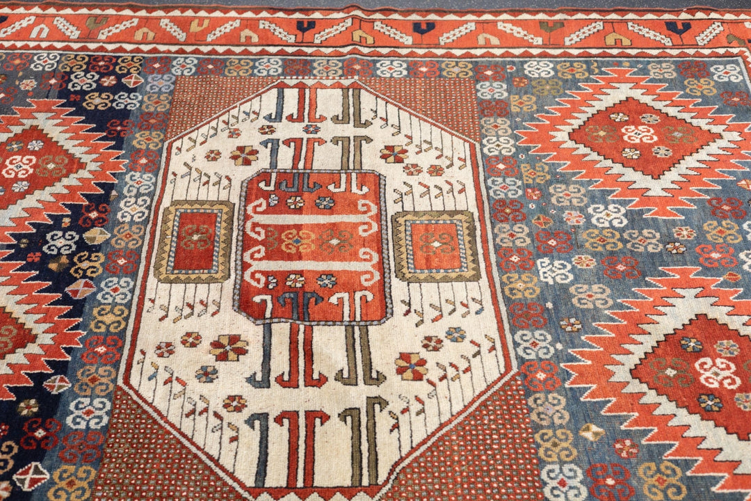 Antique Kazak Rug 6'8'' x 7'11''