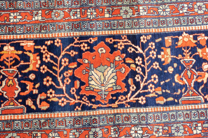 Antique Mohtasham Kashan Rug 8'7'' x 11'4''