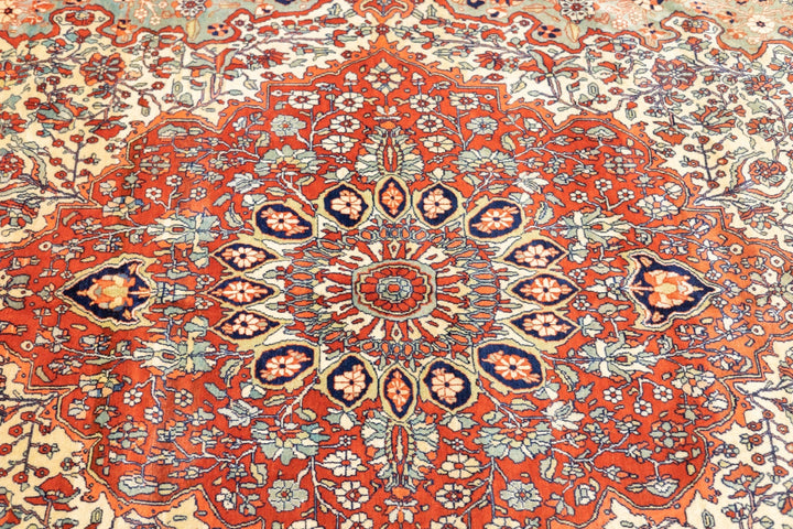 Antique Mohtasham Kashan Rug 8'7'' x 11'4''