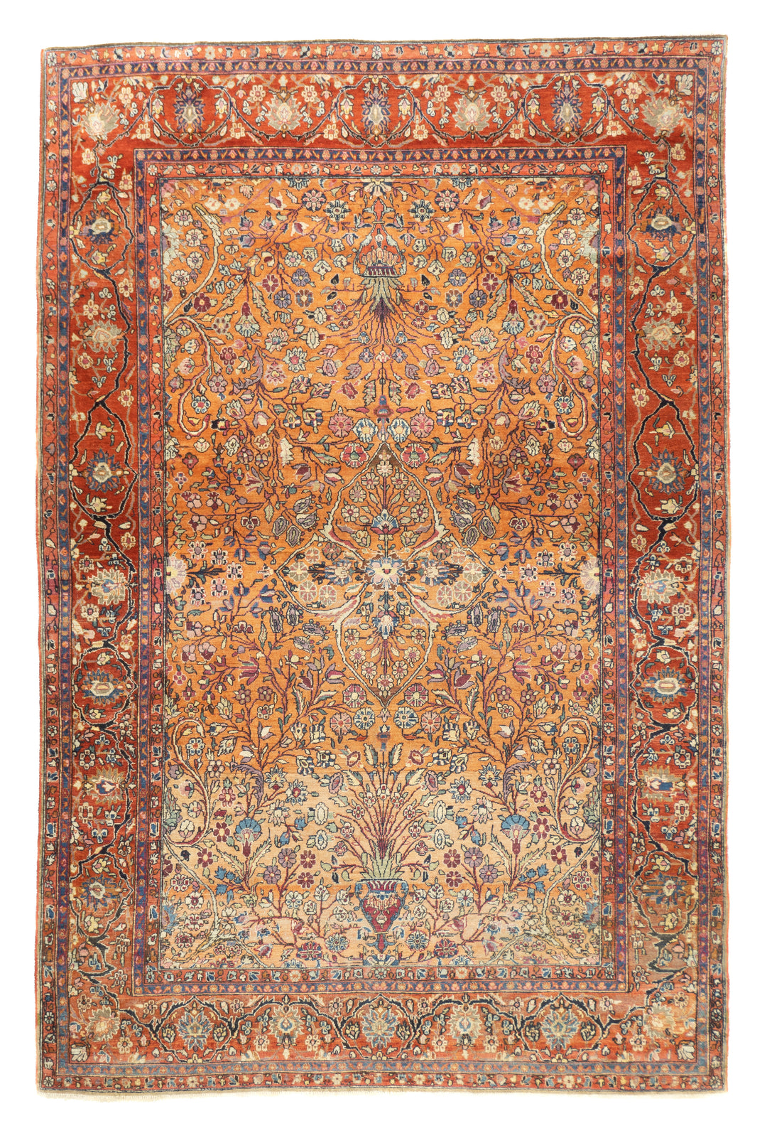 Antique Persian Kashan 4'6'' x 6'9''