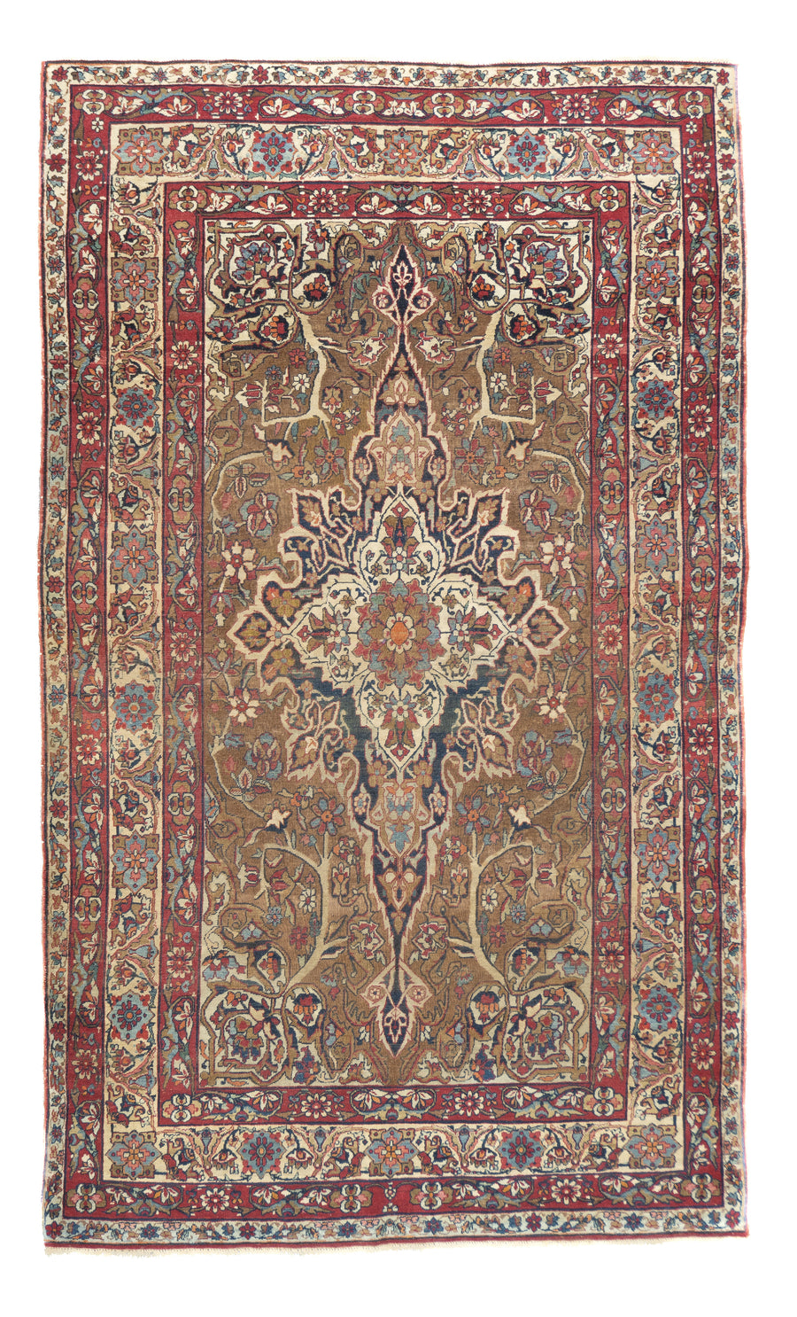 Antique Persian Lavar Kerman 4'6'' x 7'7''