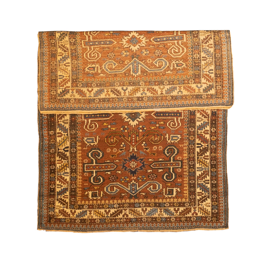 Antique Cacasian Perpedil Rug 3'4" x 4'9"